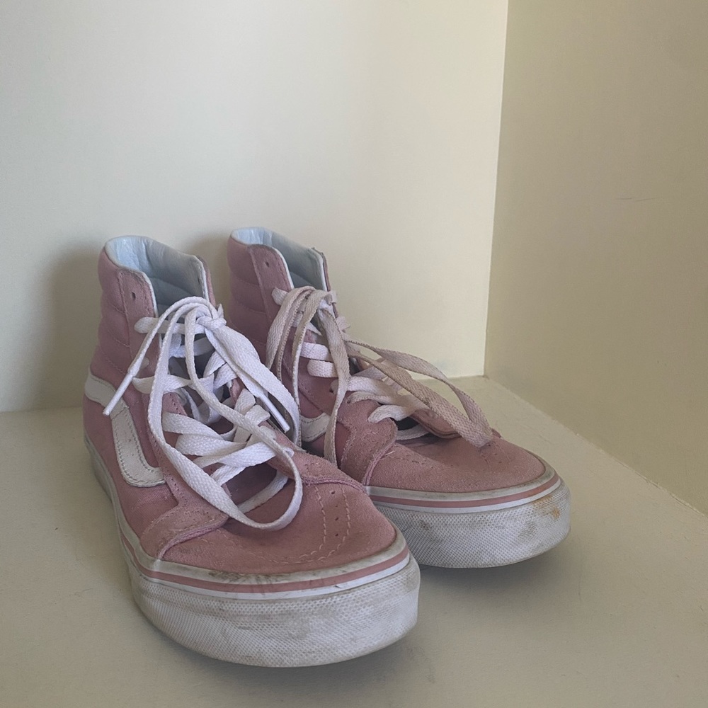 Pink high top vans